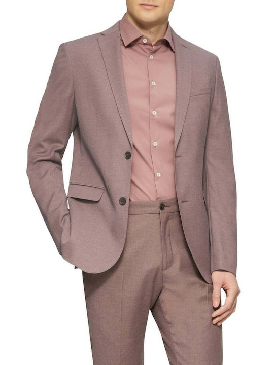 Sacou bărbătesc cu croială slim Dark Lilac