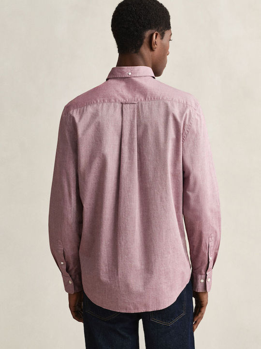 Long Sleeve Shirt in Regular Fit Burgundy