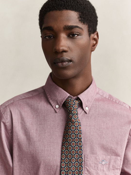 Long Sleeve Shirt in Regular Fit Burgundy
