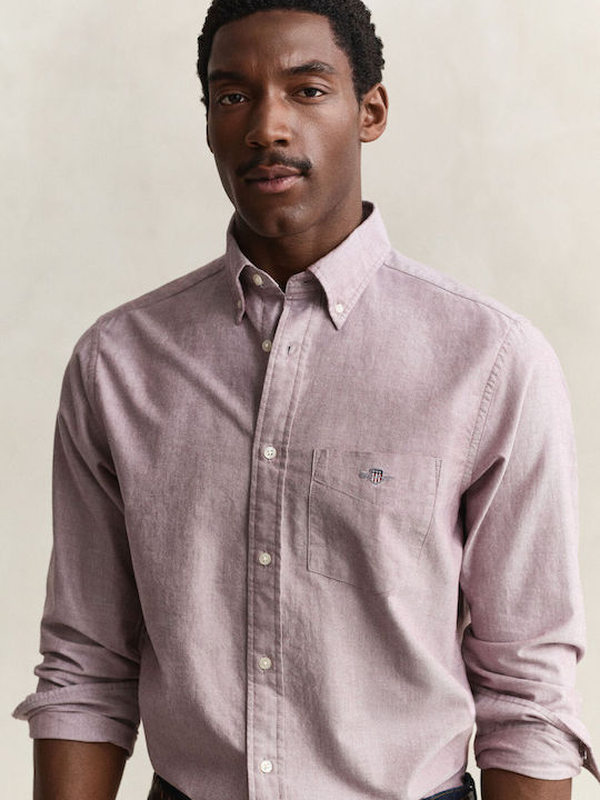 Long Sleeve Shirt in Regular Fit Burgundy