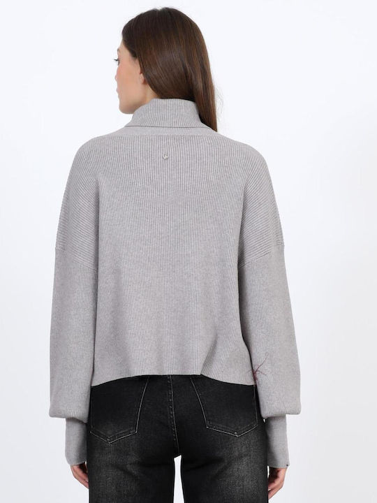 Women's Turtleneck Sweater Grey