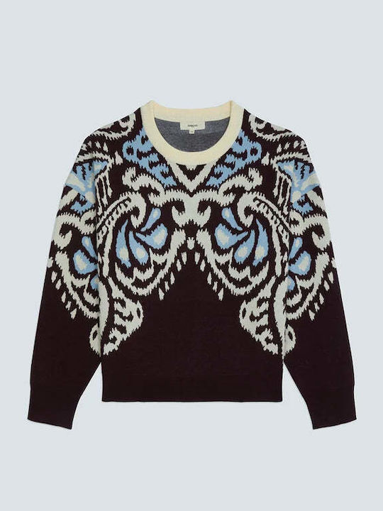 Women's Long Sleeve Burgundy Sweater