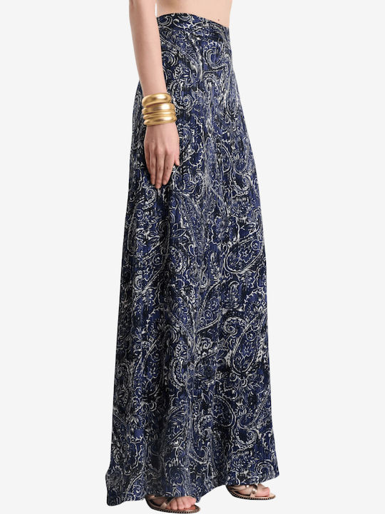 Women's Sleeveless Blouse with Neck Tie Blue