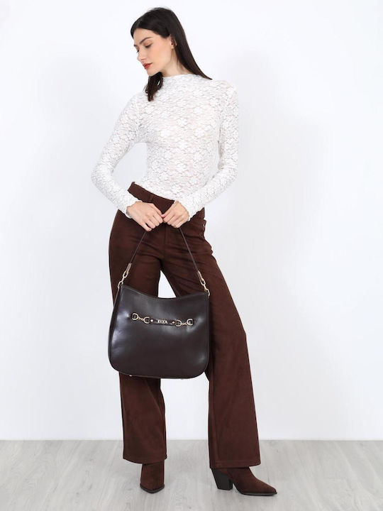 Women's Fabric Trousers Brown