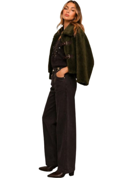 Women's Fabric Trousers Brown