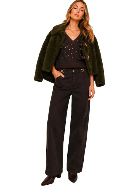 Women's Fabric Trousers Brown