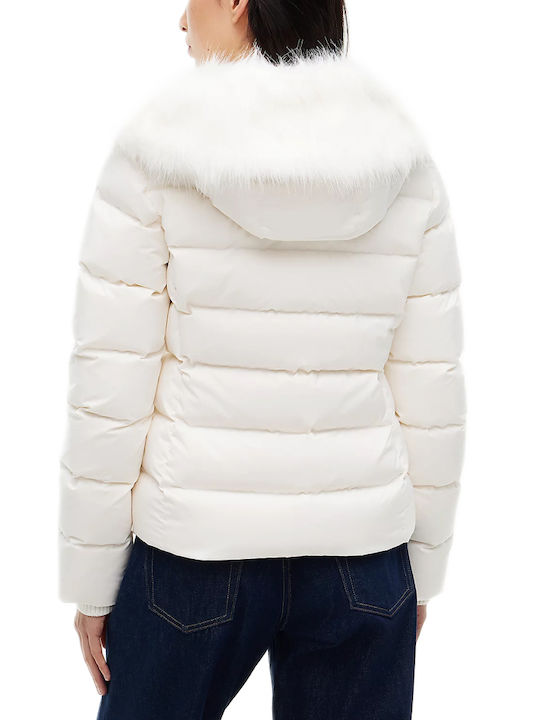 Tommy Hilfiger Дамско Puffer яке за зима екрю