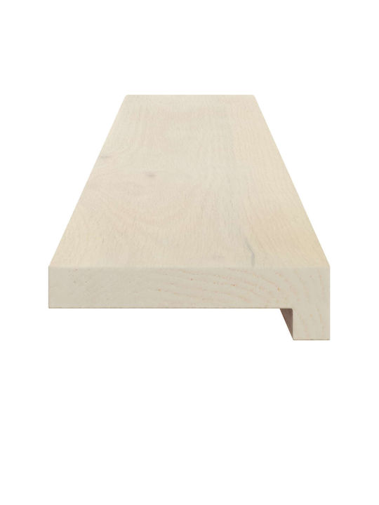 Windows 2 Pcs White 100 X 40 X 2 Cm Solid Oak Wood 42049923 White