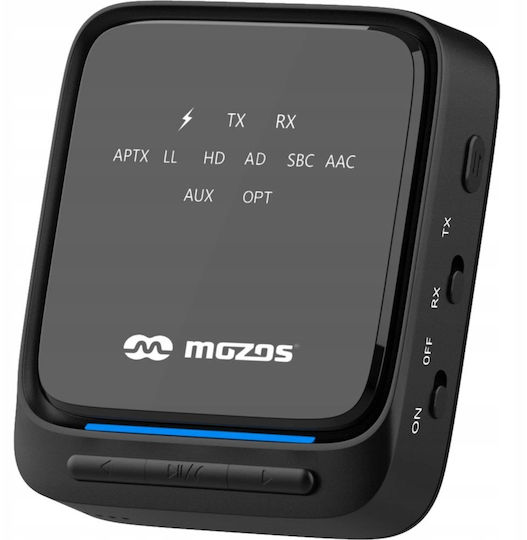 Mozos Bluetooth 5.2 Приемник / Предавател с Изходни Портове Optical / USB и Микрофон