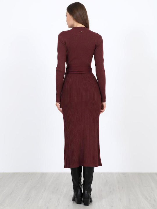 Midi Dress Burgundy