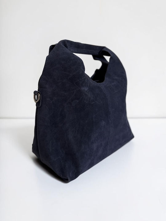 Women's Handbag Suede Navy Blue
