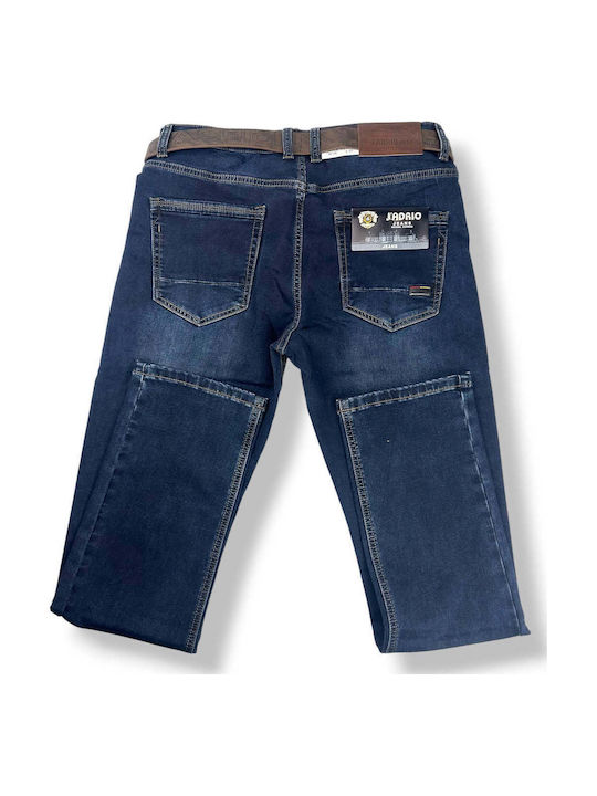 Men's Jeans Pants Regular Straight Fit Blue