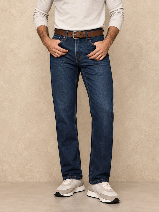 Men's Straight Blue Jeans Pants