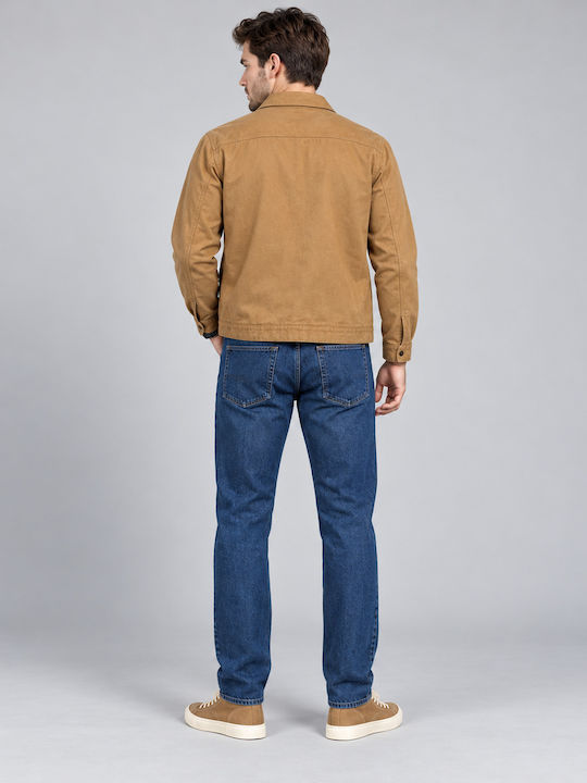 Men's Straight Blue Jeans Pants