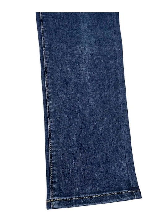 Мъжки Панталон Джинсов Еластичен Regular Straight Fit Син