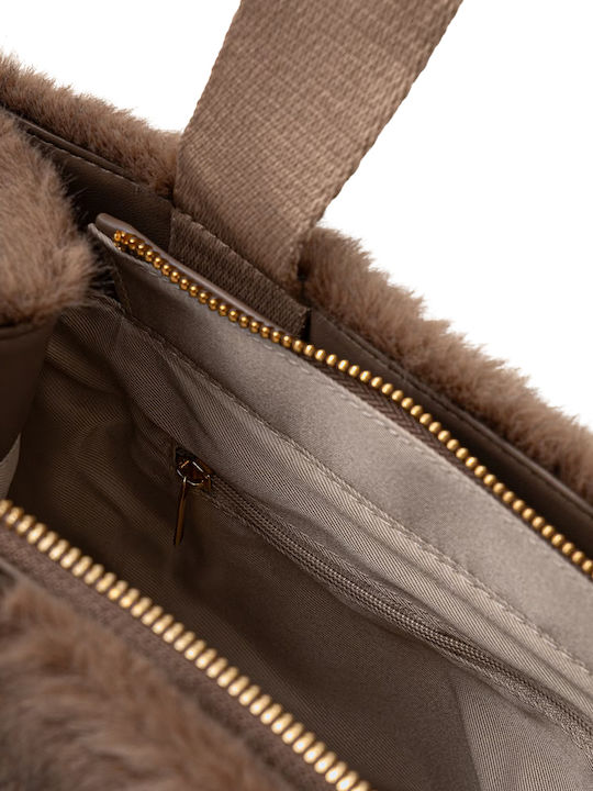 Fur Women's Tote Bag Brown