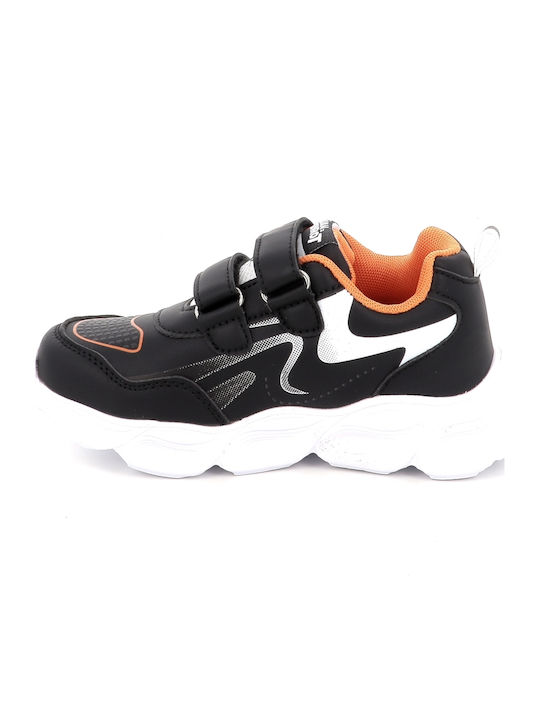Bio Kids Sneakers with Hoop & Loop Closure & with Lights Black