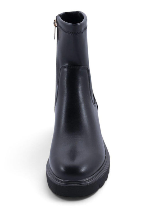 Women's Ankle Boots with Medium Heel Black