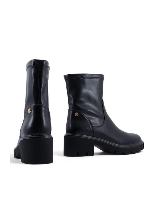 Women's Ankle Boots with Medium Heel Black