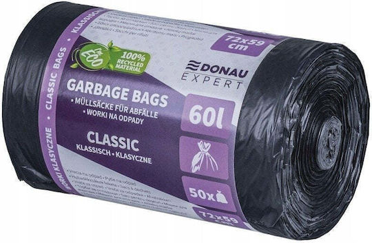 Donau Trash Bags Capacity 60lt 72x59cm 50pcs Black