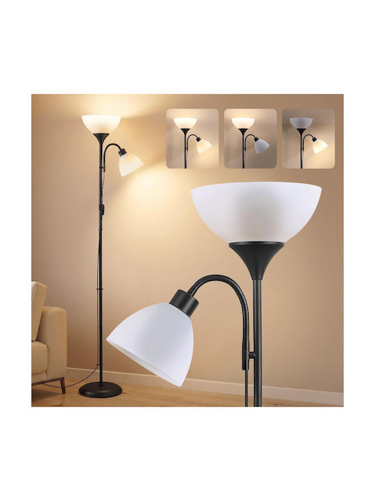 Vasagle LED Φωτιστικό Δαπέδου Υ176xΜ38.5εκ. Μαύρο