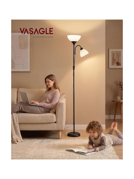 Vasagle LED Φωτιστικό Δαπέδου Υ176xΜ38.5εκ. Μαύρο