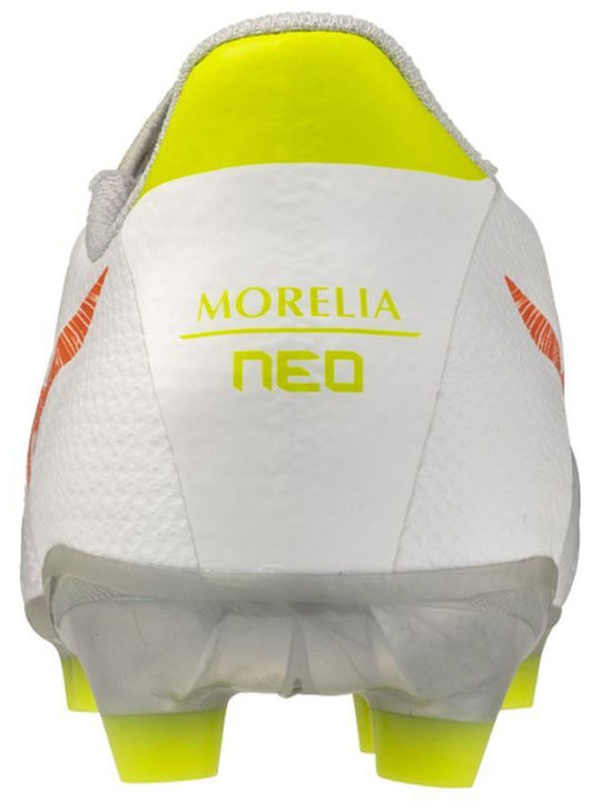 Mizuno Morelia Neo FG Football Shoes with Cleats White