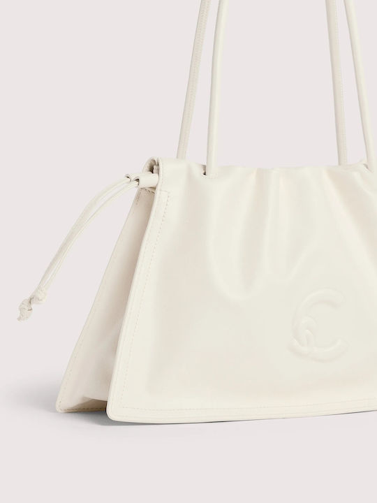 Leather Women's Shoulder Bag White