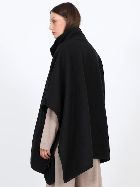 Women's Black Poncho