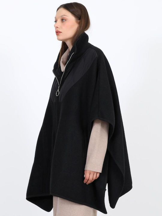 Women's Black Poncho