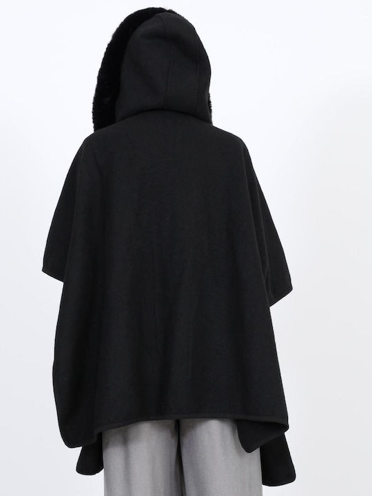 Women's Poncho Black