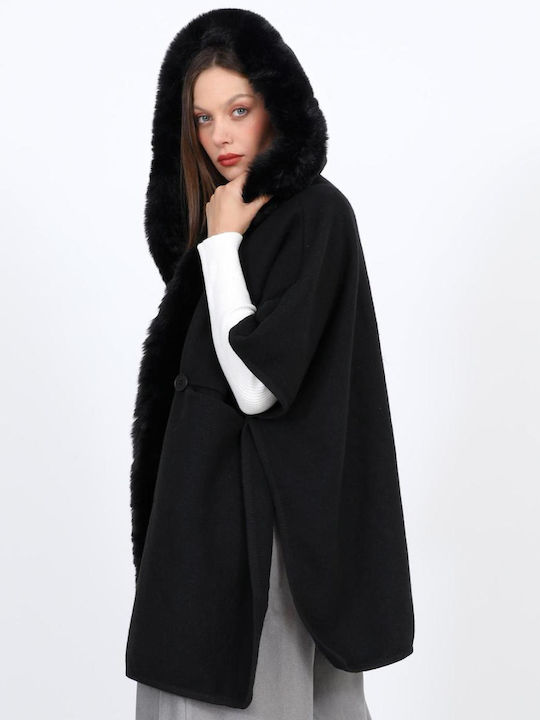 Women's Poncho Black