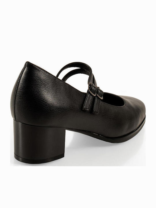 Pumps mit Riemen Schwarze