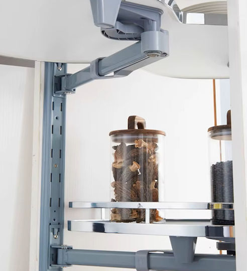 Finetto Küchenmechanismus Fächer mit Bremsen Tür 50cm Weiß Rechtsöffnung