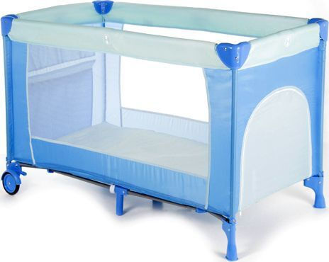 Travel Cot-Playpen Simple Children Playpen With Mattress Blue 73x76cm