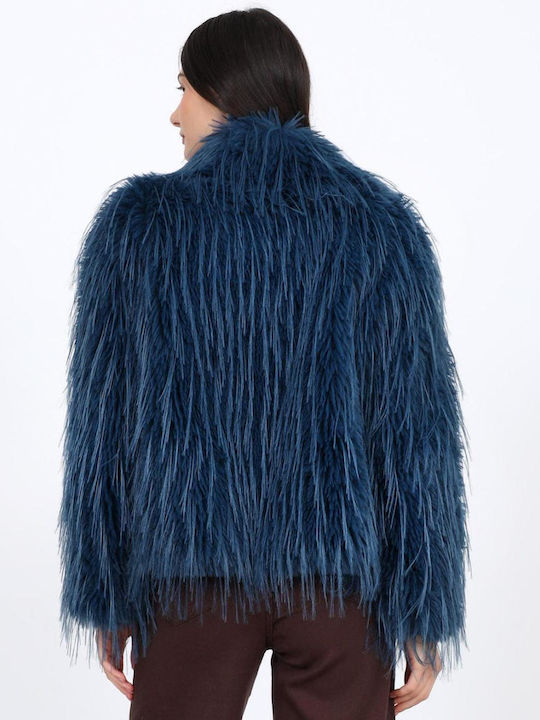 Short Women's Blue Fur