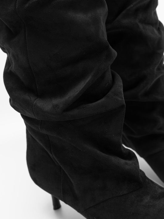 Suede Γυναικείες Μπότες Μαύρες