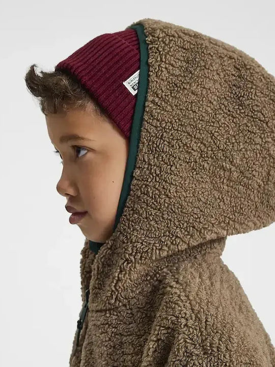 Kids Casual Short Windproof Double Sided Hooded Jacket Green