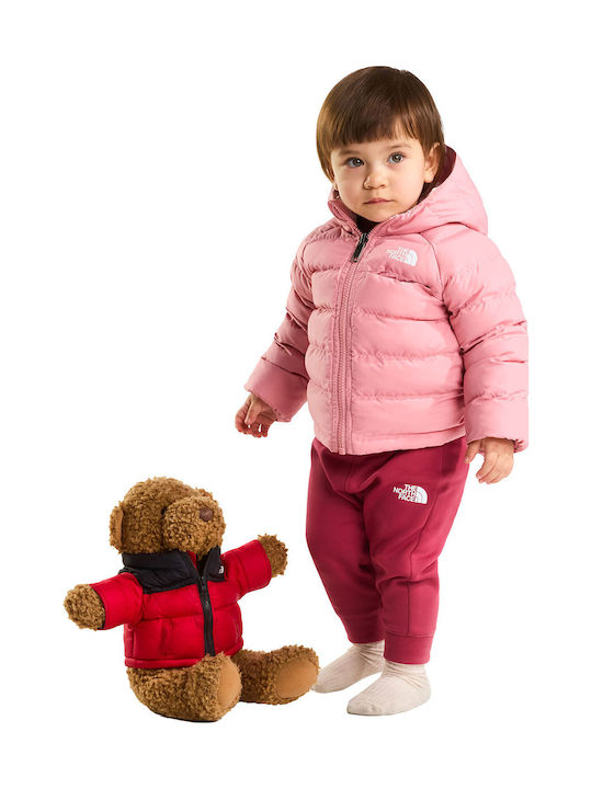 Reversible Perrito Wasserdichtes Kinder Sport Jacke Kurz Beidseitig mit Futter & Kapuze Rosa