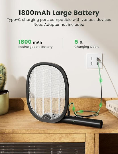 Țânțari Insecte 2 1 Rachetă Electrică pentru Insecte cu Grilaj