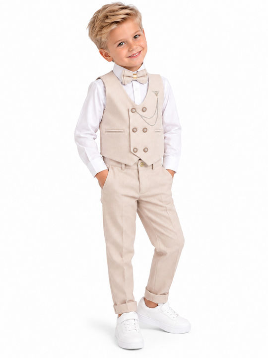 Costum pentru copii Vară 5buc Beige