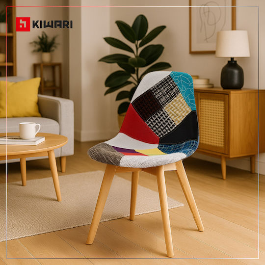 Juno Scaune Bucătărie Lemn Multicolore 4 Bucăți 46x40x81 cm