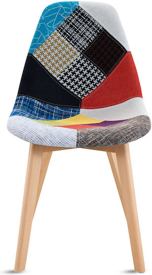 Juno Scaune Bucătărie Lemn Multicolore 4 Bucăți 46x40x81 cm