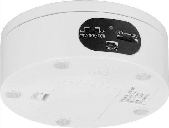 Freepower 360° Drehbarer Tisch Freepower 12x4.5cm Weiß Verstellbare Rotationsgeschwindigkeit