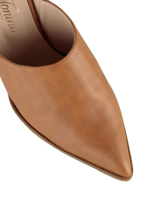 Mules With High Heel In Brown Colour