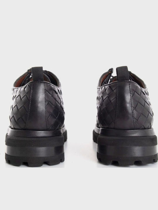 Leather Men's Moccasins In Black Colour