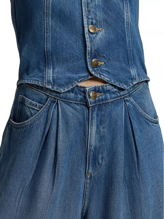 Damen Denim Jumpsuit Blau
