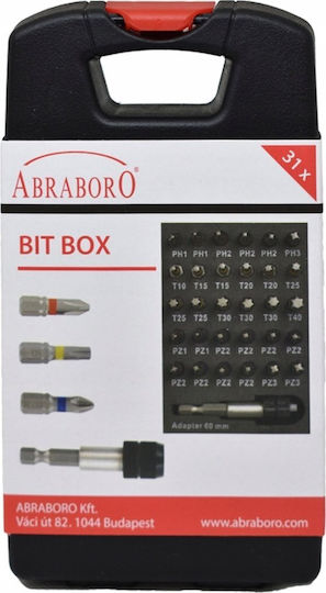 Abraboro Комплект Винтовертни Битове 31 Бройки Професионален Комплект Отвертки Винтоверт
