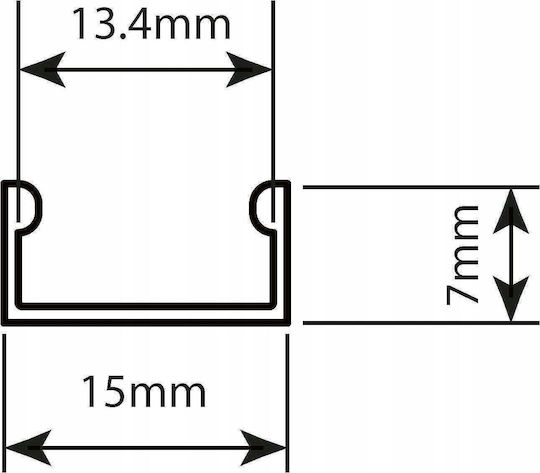 Prescot Prescot Kabelkanal aus Aluminium Grau 1m