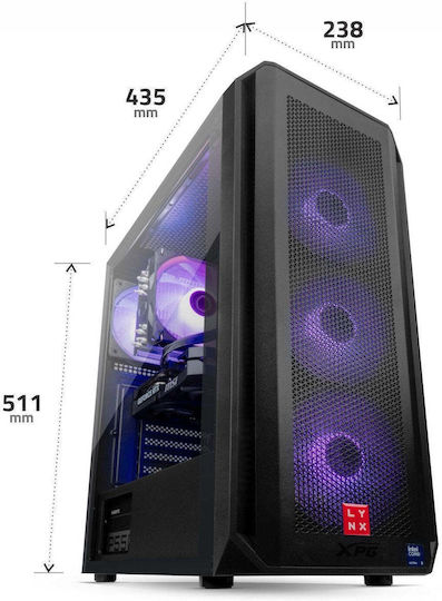 Lynx Challenger Гейминг Настолен Компютър (Ultra 5-225F/32GB DDR5/1.0TB SSD/GeForce RTX 5060/W11 Home)